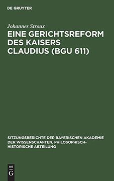 portada Eine Gerichtsreform des Kaisers Claudius (Bgu 611) 
