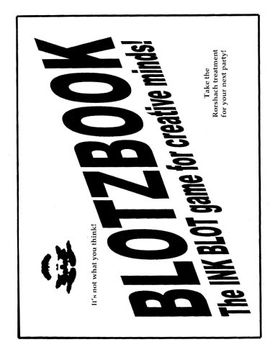 portada Blotzbook: The INK BLOT game for creative minds!