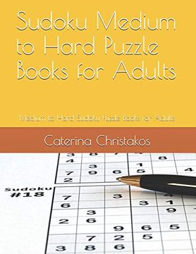 portada Sudoku Medium to Hard Puzzle Books for Adults: Medium to Hard Sudoku Puzzle Books for Adults 