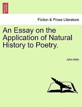 portada an essay on the application of natural history to poetry. (en Inglés)