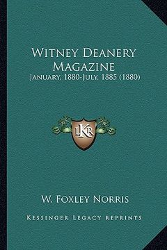 portada witney deanery magazine: january, 1880-july, 1885 (1880) (in English)