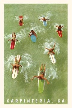 portada The Vintage Journal Colorful Surfers and Surf Boards in Green Water, Carpinteria