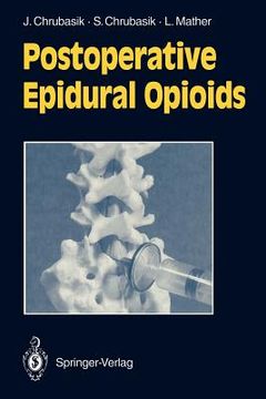portada postoperative epidural opioids (en Inglés)