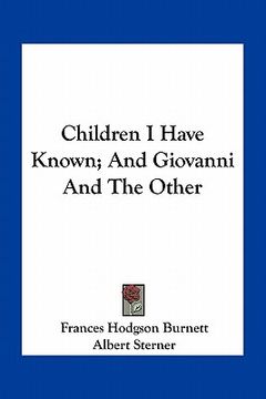 portada children i have known; and giovanni and the other (in English)