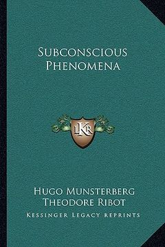 portada subconscious phenomena (en Inglés)