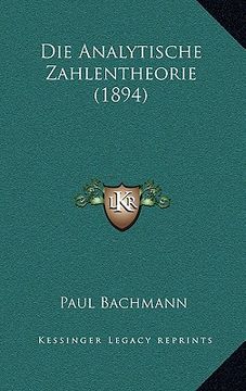 portada Die Analytische Zahlentheorie (1894) (in German)