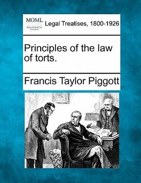portada principles of the law of torts. (en Inglés)