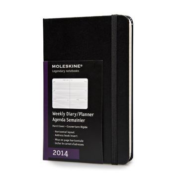 portada Moleskine 2014 Weekly Planner, Horizontal, 12 Month, Pocket, Black, Hard Cover (3.5 x 5.5) (Planners & Dats)
