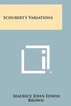 portada schubert's variations (en Inglés)