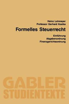 portada Formelles Steuerrecht (en Alemán)