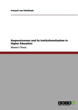portada responsiveness and its institutionalisation in higher education (en Inglés)