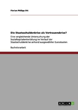 portada Die Staatsschuldenkrise als Vertrauenskrise? (German Edition)