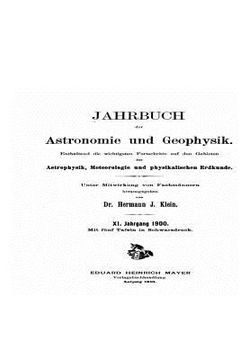 portada Jahrbuch der Astronomie und Geophysik (in German)