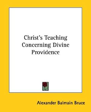 portada christ's teaching concerning divine providence (in English)