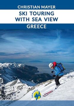 portada Ski Touring With sea View Greece 2016: Anav. Gr 080 (en Inglés)