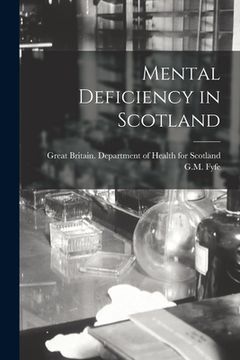 portada Mental Deficiency in Scotland (in English)