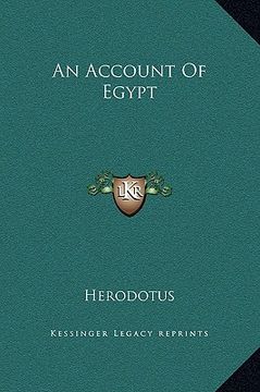 portada an account of egypt (en Inglés)