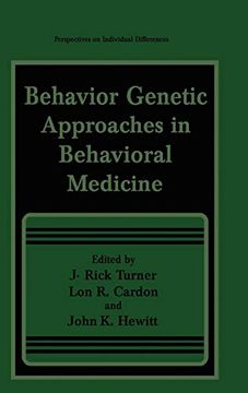 portada Behavior Genetic Approaches in Behavioral Medicine (en Inglés)
