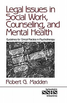 portada legal issues in social work, counseling, and mental health: guidelines for clinical practice in psychotherapy (en Inglés)