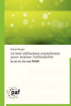 portada Le Test Utilisateur Asynchrone Pour Evaluer L'Utilisabilite