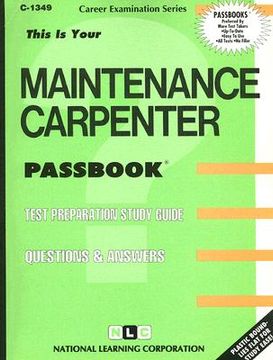 portada maintenance carpenter (en Inglés)