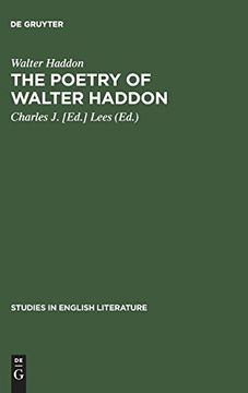 portada The Poetry of Walter Haddon (Studies in English Literature) (in English)