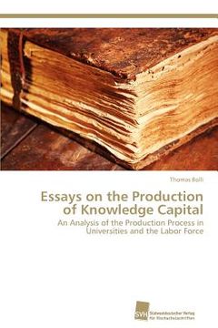 portada essays on the production of knowledge capital (en Inglés)