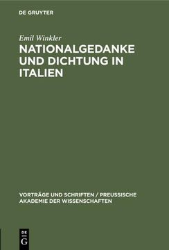 portada Nationalgedanke und Dichtung in Italien (in German)