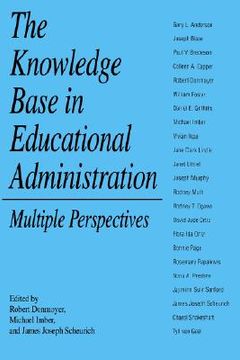 portada the knowledge base in educational administration