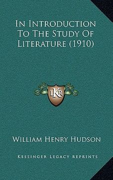portada in introduction to the study of literature (1910) (in English)