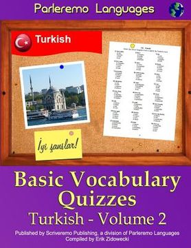 portada Parleremo Languages Basic Vocabulary Quizzes Turkish - Volume 2 (en Turco)