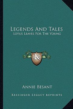 portada legends and tales: lotus leaves for the young (en Inglés)