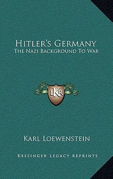 portada hitler's germany: the nazi background to war
