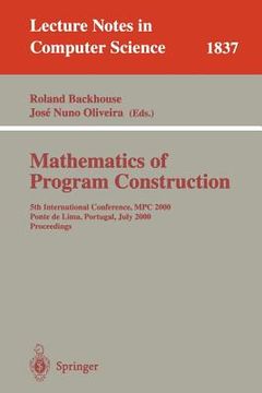 portada mathematics of program construction (en Inglés)
