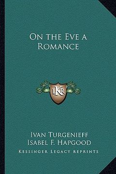 portada on the eve a romance (en Inglés)