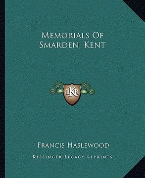 portada memorials of smarden, kent (en Inglés)