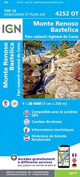 portada Monte Renoso Bastelica Parc National de Corse 1: 25 000 (en Francés)