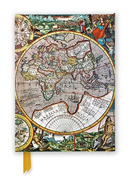 portada Pieter van den Keere: Antique map of the World (Foiled Journal) (Flame Tree Notebooks) (en Inglés)