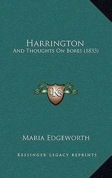 portada harrington: and thoughts on bores (1833) (en Inglés)