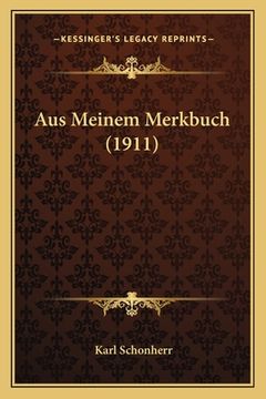 portada Aus Meinem Merkbuch (1911) (en Alemán)