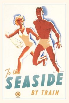 portada Vintage Journal To the Seaside by Train Travel Poster