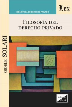 portada Filosofía del Derecho privado (in Spanish)