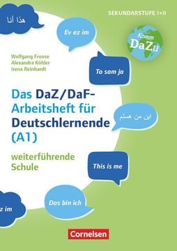 portada Das bin Ich" - das Daz/Daf Arbeitsheft für Deutschlernende (A1) Weiterführende Schule - mit Aufgaben zum Gestalten, Schreiben und Sprechen: Kopiervorlagen (en Alemán)
