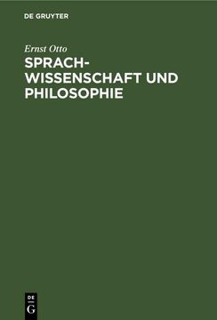 portada Sprachwissenschaft und Philosophie (en Alemán)