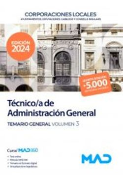 portada Tecnico/A de Administracion General de Ayuntamientos, Diputaciones y Otras Corporaciones Locales.