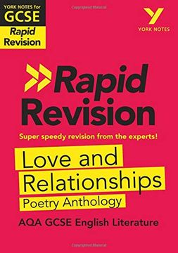 portada York Notes for aqa Gcse (9-1) Rapid Revision: Love and Relationships aqa Poetry Anthology (en Inglés)