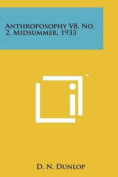 portada anthroposophy v8, no. 2, midsummer, 1933