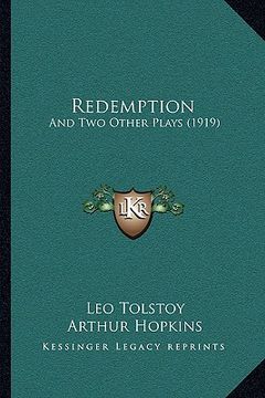 portada redemption: and two other plays (1919) (en Inglés)