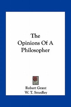 portada the opinions of a philosopher (en Inglés)