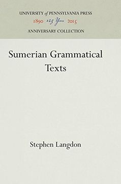 portada Sumerian Grammatical Texts (University of Pennsylvania Museum of Archaeology and Anthrop) 